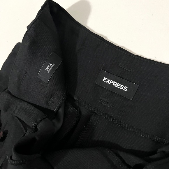 Express Black Paperbag Waist Tie Shorts Women's Size 12 High Rise - Picture 7 of 8